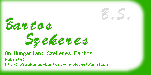 bartos szekeres business card